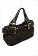 VINTAGE 90'S STYLE BROWN SUEDE HANDBAG