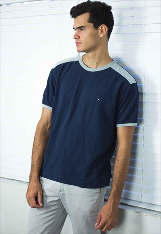VINTAGE TOMMY HILFIGER T-SHIRT LOGO 90S L 9.4