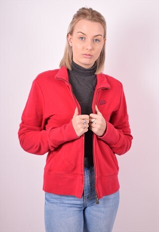 NIKE WOMENS VINTAGE TRACKSUIT TOP JACKET LARGE PINK 90S
