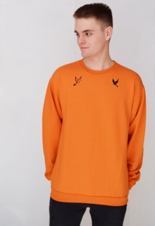 ORANGE GE BIRDS SWEATSHIRT