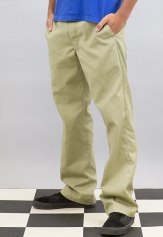 VINTAGE BEIGE DICKIES 874 SKATER TROUSERS