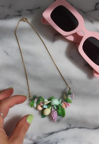 VINTAGE 90S TUTTI FRUTTI NECKLACE