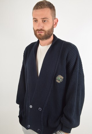 VINTAGE 80S LACOSTE CARDIGAN MADE IN FRANCE (1431)
