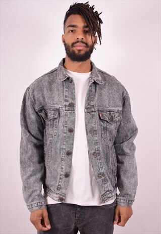 LEVI'S MENS VINTAGE DENIM JACKET MEDIUM GREY 90S
