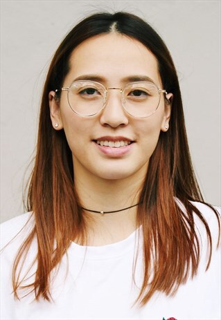 CLEAR FRAME ROUND GLASSES