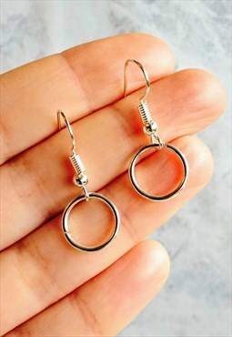 Minimal Ring Drop Earrings