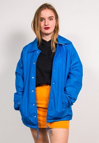 VINTAGE 90'S USA BLUE COACH JACKET