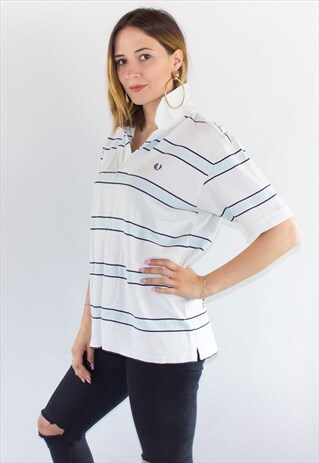RETRO 90'S FRED PERRY STRIPED T-SHIRT