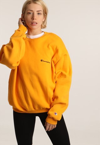 90S CHAMPION APPLIQUE SPELLOUT SWEATSHIRT