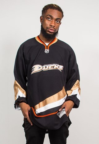 90'S REEBOK VINTAGE ANAHEIM DUCKS NHL ICE HOCKEY JERSEY