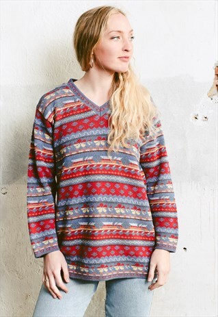 VINTAGE 90S LONG PATTERNED JUMPER