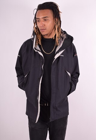 BERGHAUS MENS VINTAGE WINDBREAKER JACKET MEDIUM BLACK 90S