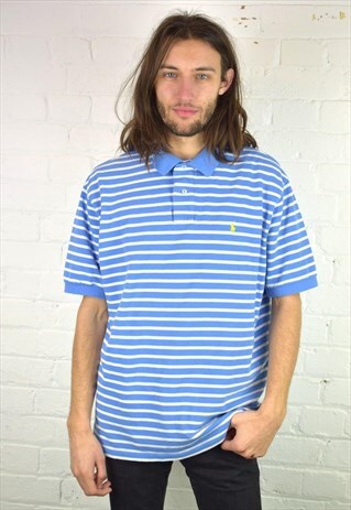 VINTAGE 90'S RALPH LAUREN STRIPED POLO SHIRT
