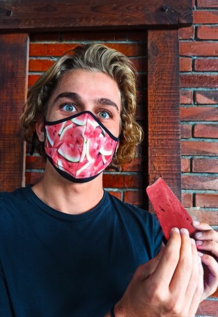 ANTI DUST CARBON FILTER FACE COVERING - MELON STACK
