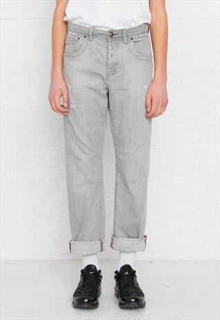 VINTAGE RETRO GREY RIVER ISLAND STRAIGHT FIT DENIM