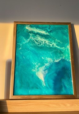 Ocean blue resin art 