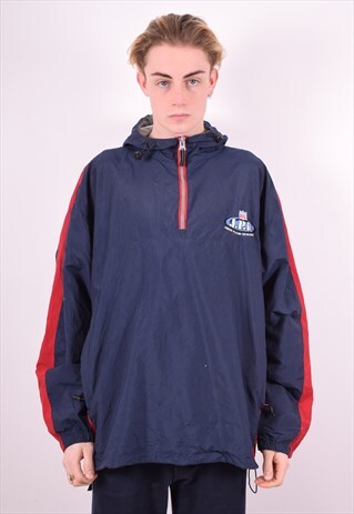 NFL MENS VINTAGE PULLOVER JACKET XL BLUE 90'S