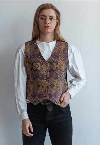 VINTAGE 70S BOHO GOBELIN VEST