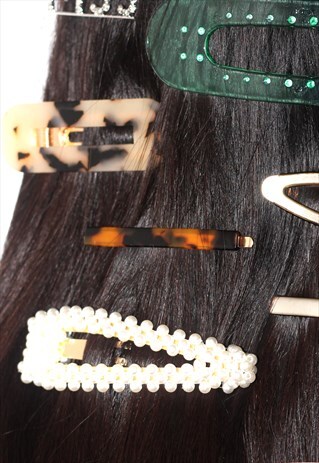 SKINNY TORTOISE SHELL BARRETTE HAIR CLIP