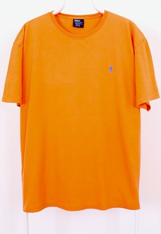 POLO RALPH LAUREN T-SHIRT IN ORANGE COLOUR, USA VINTAGE.
