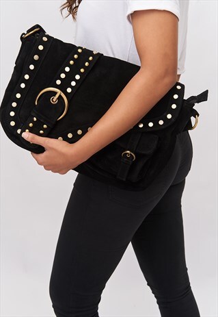 'SINEAD' SADDLE BAG - CHARCOAL (SHOULDER & CROSS BODY)