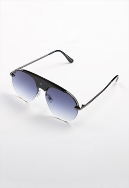 Aviator Star Sunglasses - Black/Blue