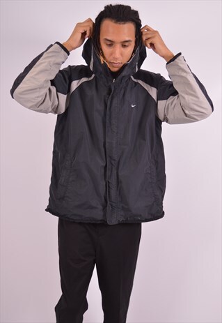 NIKE MENS VINTAGE REVERSIBLE JACKET XL BLACK 90S