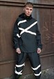 REFLECTIVE TRACKSUIT BAGGY SPORTS SET HOODIE & BEAM JOGGERS