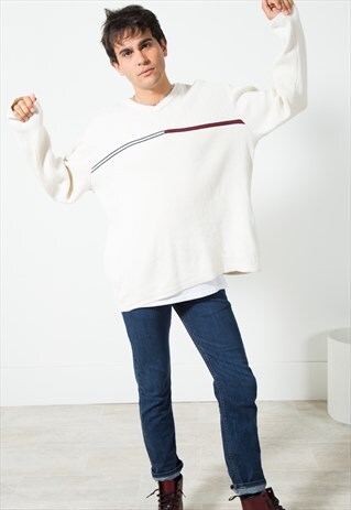 VINTAGE 80S TOMMY HILFIGER KNIT JUMPER / S221