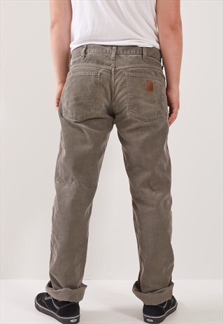VINTAGE CARHARTT STRAIGHT LEG CORDUROY TROUSERS