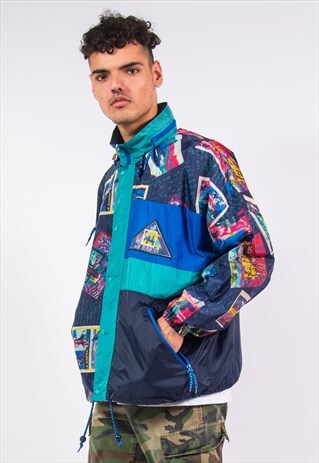 90S WATERPROOF CAGOULE RAIN JACKET HOODED