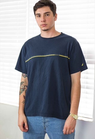 VINTAGE NAUTICA T-SHIRT LOGO 90S L 7.3