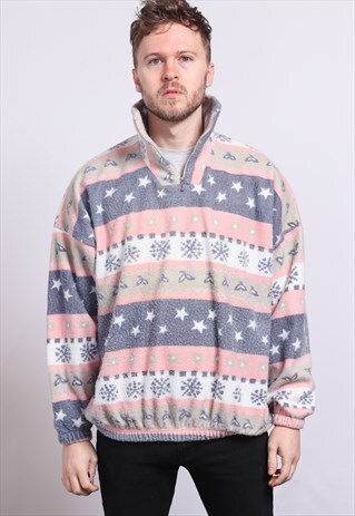VINTAGE HALF ZIP FLEECE TOP