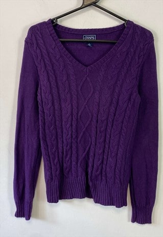 Purple Chaps Ralph Lauren Knit Jumper Sweater Womens Small