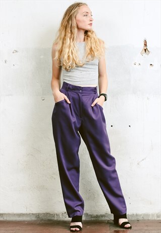 VINTAGE 90S HIGH WAISTED TAPERED TROUSERS