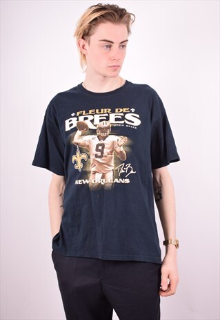 REEBOK MENS VINTAGE T-SHIRT TOP MEDIUM NAVY BLUE 90S