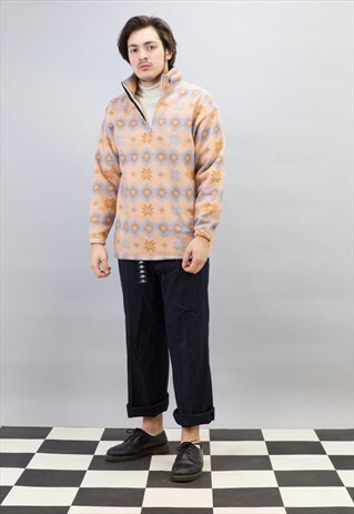 SKATER 1/4 ZIP FLEECE SWEATSHIRT