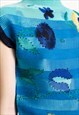 VINTAGE Y2K TANK TOP MICRO PLEATED POPCORN TOP
