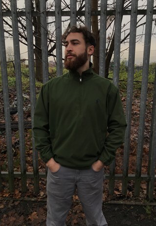 ralph lauren green quarter zip