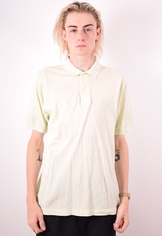 SERGIO TACCHINI MENS VINTAGE POLO SHIRT MEDIUM GREEN 90S