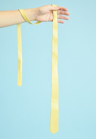 VINTAGE 70'S RETRO MOD FAUX LEATHER SLIM TIE