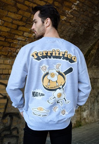 TERRIFRIED MEN'S SLOGAN SWEATSHIRT
