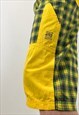 VINTAGE 90S THINK PINK  YELLOW SHORT DUNGAREE