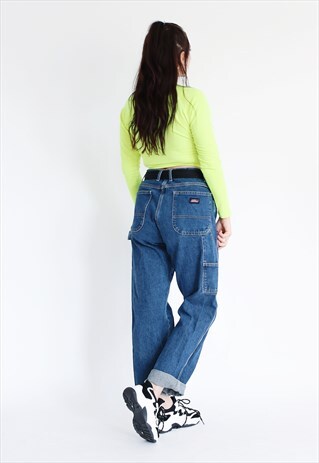 DICKIES DARK WASH DENIM CARPENTER PANTS