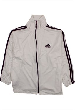 Vintage 90's Adidas Sweatshirt Full Zip Up White XXLarge