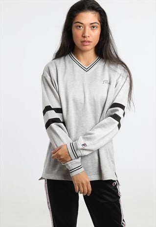 90S FILA EMBROIDERED SPELL OUT SWEATSHIRT