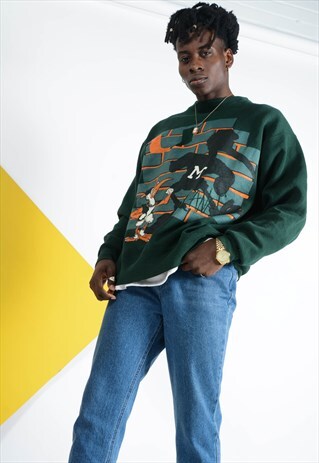 VINTAGE AMERICAN SPORTS SWEATSHIRT IN GREEN