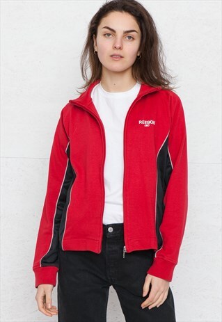VINTAGE RED REEBOK ZIP TRACK JACKET