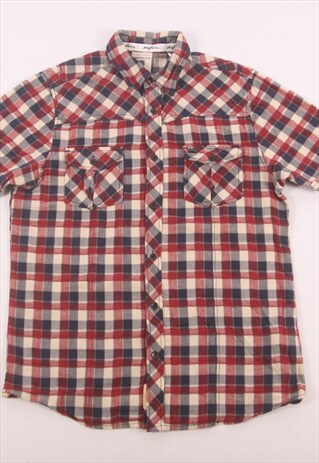 883 POLICE MILANO TATTERSALL SHORT SLEEVE SHIRT