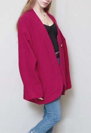 VINTAGE 1980'S FUCHSIA SOFT CAPE